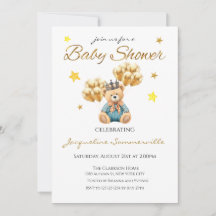 ベアークラウン金ゴールドバルーン赤ちゃんシャワー男の子