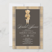 ベアークラブニュートラルベージュ秋ブライダルシャワー 招待状 (正面)