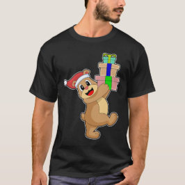 ベアークリスマスサンタハット Tシャツ