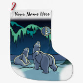 ベアークリスマスストッキングカスタムベアークブストッキング ラージクリスマスストッキング (正面)