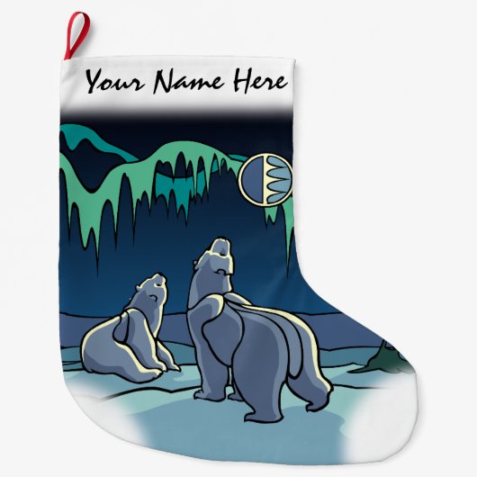 ベアークリスマスストッキングカスタムベアークブストッキング ラージクリスマスストッキング (正面)