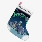 ベアークリスマスストッキングカスタムベアークブストッキング ラージクリスマスストッキング (正面 (吊り時))