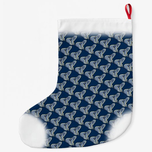 ベアークリスマスストッキングカスタムベアークブストッキング ラージクリスマスストッキング (裏面)