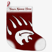 ベアークリスマスストッキングトライバルベアークローストッキング ラージクリスマスストッキング (正面)