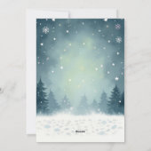 ベアークリスマスツリー家族名クリスマスカード シーズンカード (裏面)