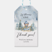 ベアークリスマスワンファースト誕生日冬 ギフトタグ (正面)