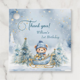 ベアークリスマスワンファースト誕生日冬 フェイバータグ