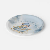 ベアークリスマスワンファースト誕生日冬 ペーパープレート (アングル)