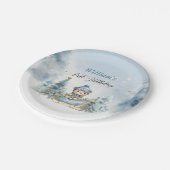 ベアークリスマスワンファースト誕生日冬 ペーパープレート (アングル)