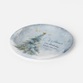 ベアークリスマスワンファースト誕生日冬 ペーパープレート (アングル)