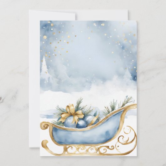 ベアークリスマスワンファースト誕生日冬 招待状 (裏面)