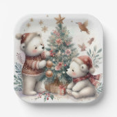 ベアークリスマス1 ペーパープレート (正面)