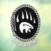 ベアークローデカールカスタムトライバルアートウィンドウにしがみつく ウィンドウサイン (シート3)