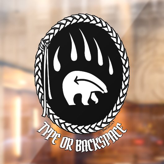 ベアークローデカールカスタムトライバルアートウィンドウにしがみつく ウィンドウサイン (シート2)