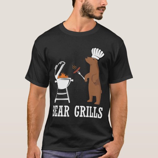 ベアーグリルおもしろいBBQグリリングギフト Tシャツ (正面)