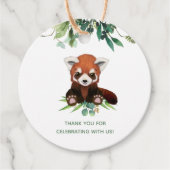 ベアーグリーナリーウォーターカラーニュートラルベビーシャワー フェイバータグ (正面)