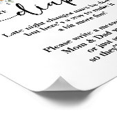 ベアーグリーナリー深夜おむつ赤ちゃんシャワーゲーム ポスター (角)