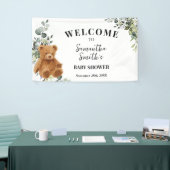 ベアーグリーンウェルカムベビーシャワー 横断幕 (トレードショー)