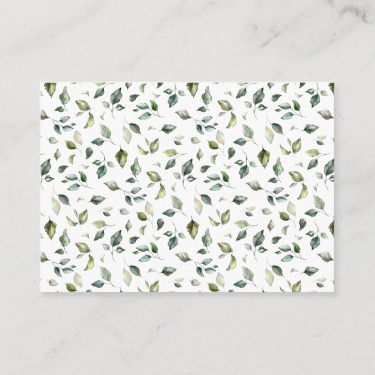 ベアーグリーンディスプレイなしラッピングシャワー エンクロージャーカード (裏面)