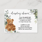 ベアーグリーンディスプレイなしラッピングシャワー エンクロージャーカード (正面)