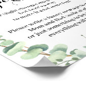 ベアーグリーンリーレイトナイトおむつシャワーゲームサイン ポスター (角)