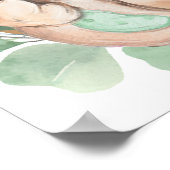 ベアーグリーンリー金ゴールドウェルカムベビーシャワーポスター ポスター (角)