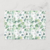 ベアーグリーンリー金ゴールドディスプレイベビーシャワー エンクロージャーカード (裏面)