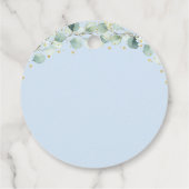 ベアーグリーンリー金ゴールドブルーベビーシャワーありがとう フェイバータグ (裏面)