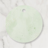 ベアーグリーンリー金ゴールドベビーシャワーありがとう フェイバータグ (裏面)