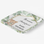 ベアーグリーンリー金ゴールドベビーシャワー ペーパープレート (傾斜あり)