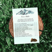 ベアーゲームの上または下での森林の冒険 招待状