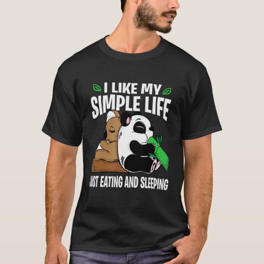 ベアーコアラレイジースリープ食べズソファ Tシャツ (正面)