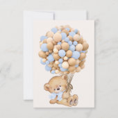 ベアーサンキューベアリー多くのヴィンテージベビーシャワーカード サンキューカード (裏面)