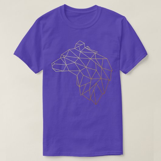 ベアーシャツ幾何学抽象芸術金ゴールドベアデザイン Tシャツ (デザイン正面)