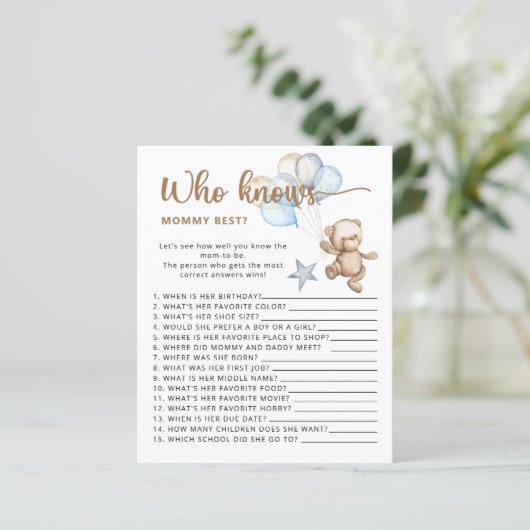 ベアーシャワーはテディベアの数を推測する (スタンド正面)