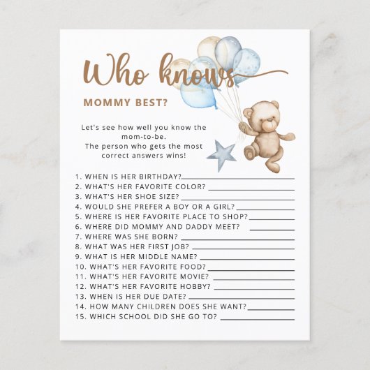 ベアーシャワーはテディベアの数を推測する (正面)