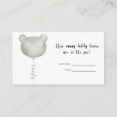 ベアーシャワーはテディベアの数を推測する エンクロージャーカード (正面)