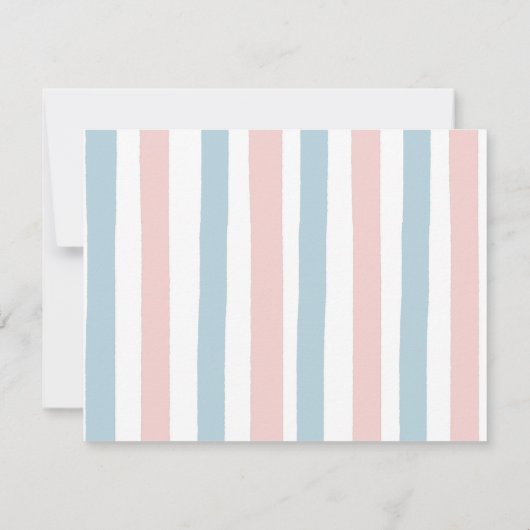 ベアージェンダーがピンクとブルーの風船を明らかに サンキューカード (裏面)