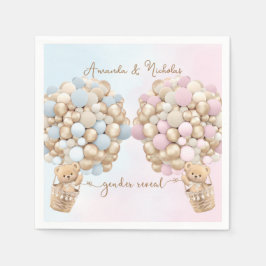 ベアージェンダーが赤ちゃんシャワーを明らかにする スタンダードカクテルナプキン