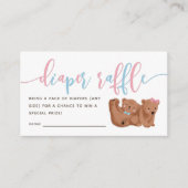 ベアージェンダーリビールおむつラッフルチケット エンクロージャーカード (正面)