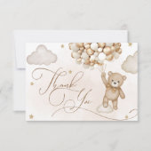 ベアージェンダー明らかに赤ちゃんシャワーありがとう サンキューカード (正面)