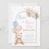 ベアージェンダー明らかに赤スペインのちゃんシャワー招待状 招待状 (正面)