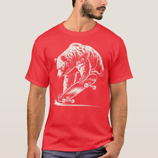 ベアースケートボード1 Tシャツ (正面)
