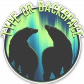 ベアースティッカーパーソナライズされたトバルベアデカール シール (正面)