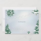 ベアーズアットホームコージーログキャビンパーソナライズされたホリデイ 招待状 (裏面)