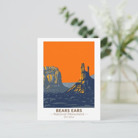 ベアーズイヤーナショナルモニュメントユタヴィンテージ ポストカード (スタンド正面)