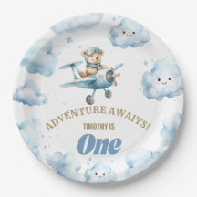 ベアーズスカイワードソイリー：最初の誕生日紙プレート