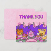 ベアーズティーパーティーサンキューカード セーブザデート (正面/裏面)