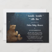 ベアーズトゥインクルリトルスターオンライン赤ちゃんシャワー 招待状 (正面)