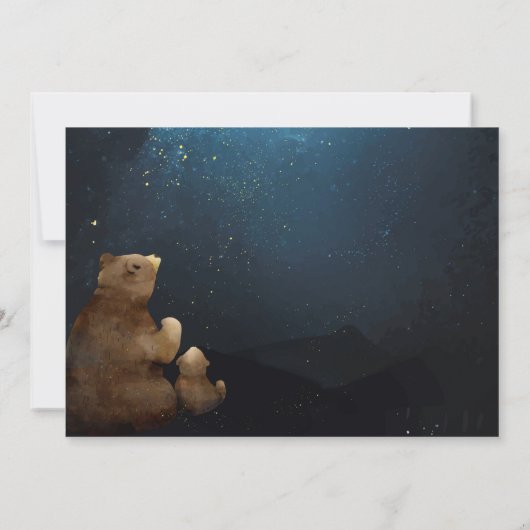 ベアーズトゥインクルリトルスターオンライン赤ちゃんシャワー 招待状 (裏面)